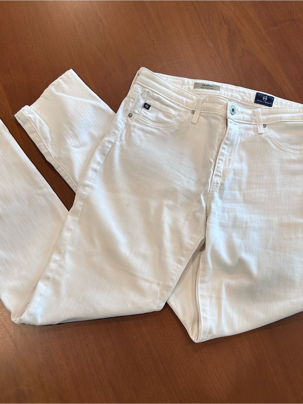 Ag Adriano Goldschmied “The Harper” Essential Straight White Jeans